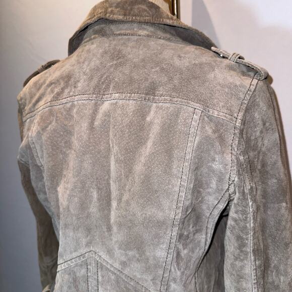 BLANKNYC Gray Suede Moto Jacket Size XS - Picture 7 of 10